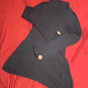 Long mock neck sweater